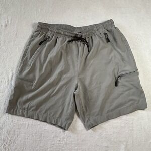 Santiny Men's Size L Gray Cargo Hiking Shorts Lightweight Quick Dry 4 Pockets